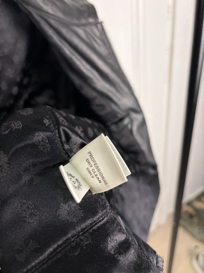 Chrome Hearts Fleur Waxed Carmalita Moto Jacket