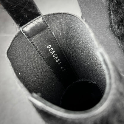 Rick Owens Black Ponyhair Bozo Boots