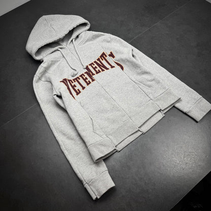 Vetements cropped split hoodie
