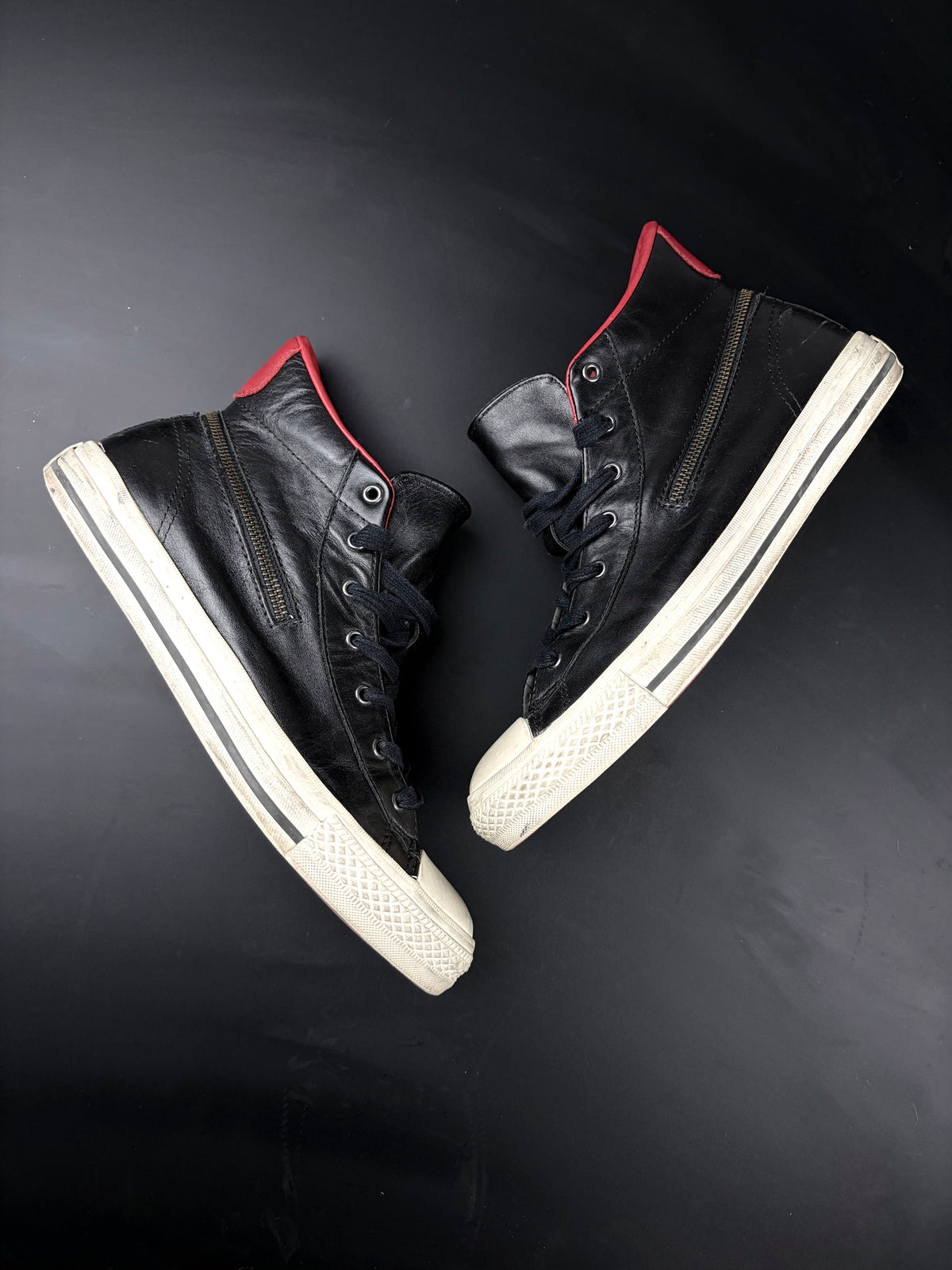 John Vervatos Leather Zip Sneaker