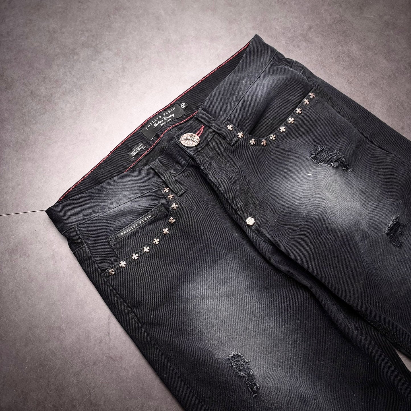 Philipp plein washed star bootcut denim