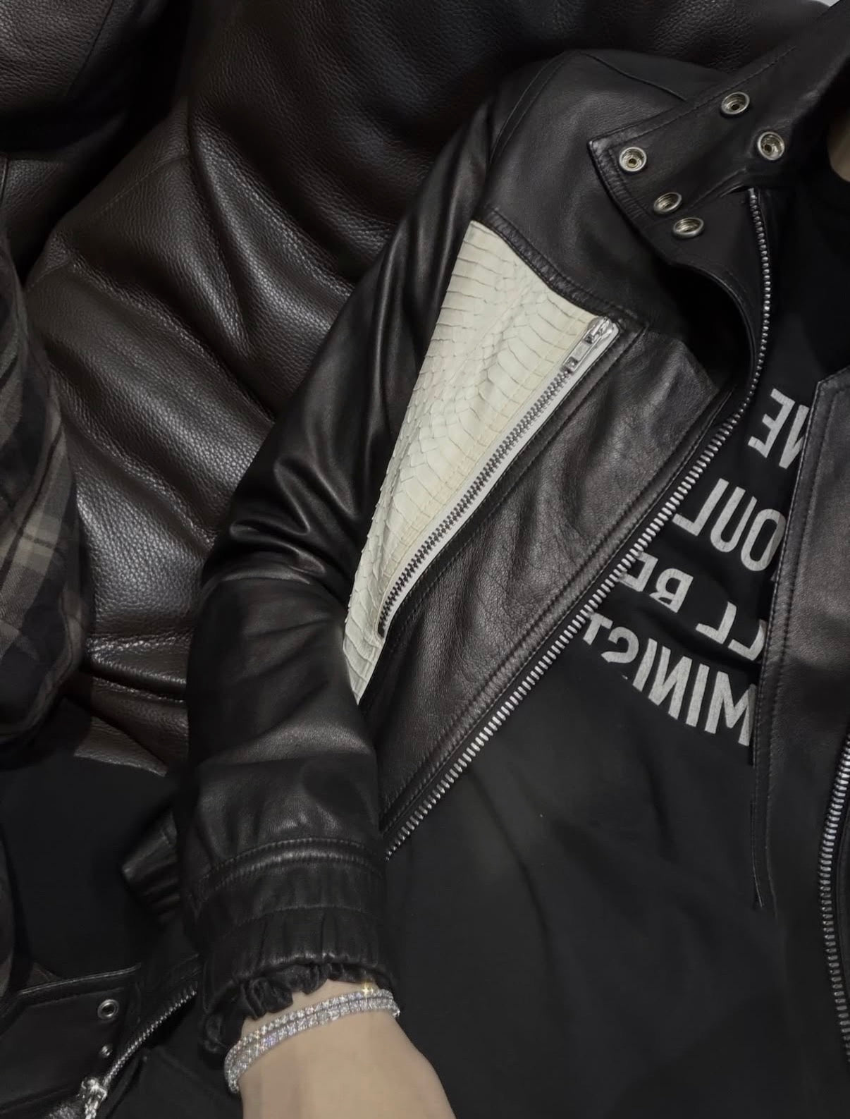 Rick Owens SS/20 Python Leather Jacket