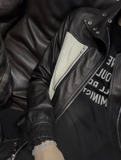 Rick Owens SS/20 Python Leather Jacket