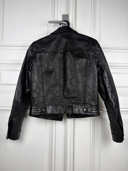 Saint Laurent Leather Zip Biker Jacket