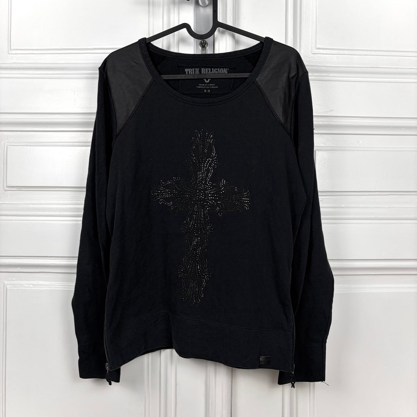 True Religion Leather Cross Sweater