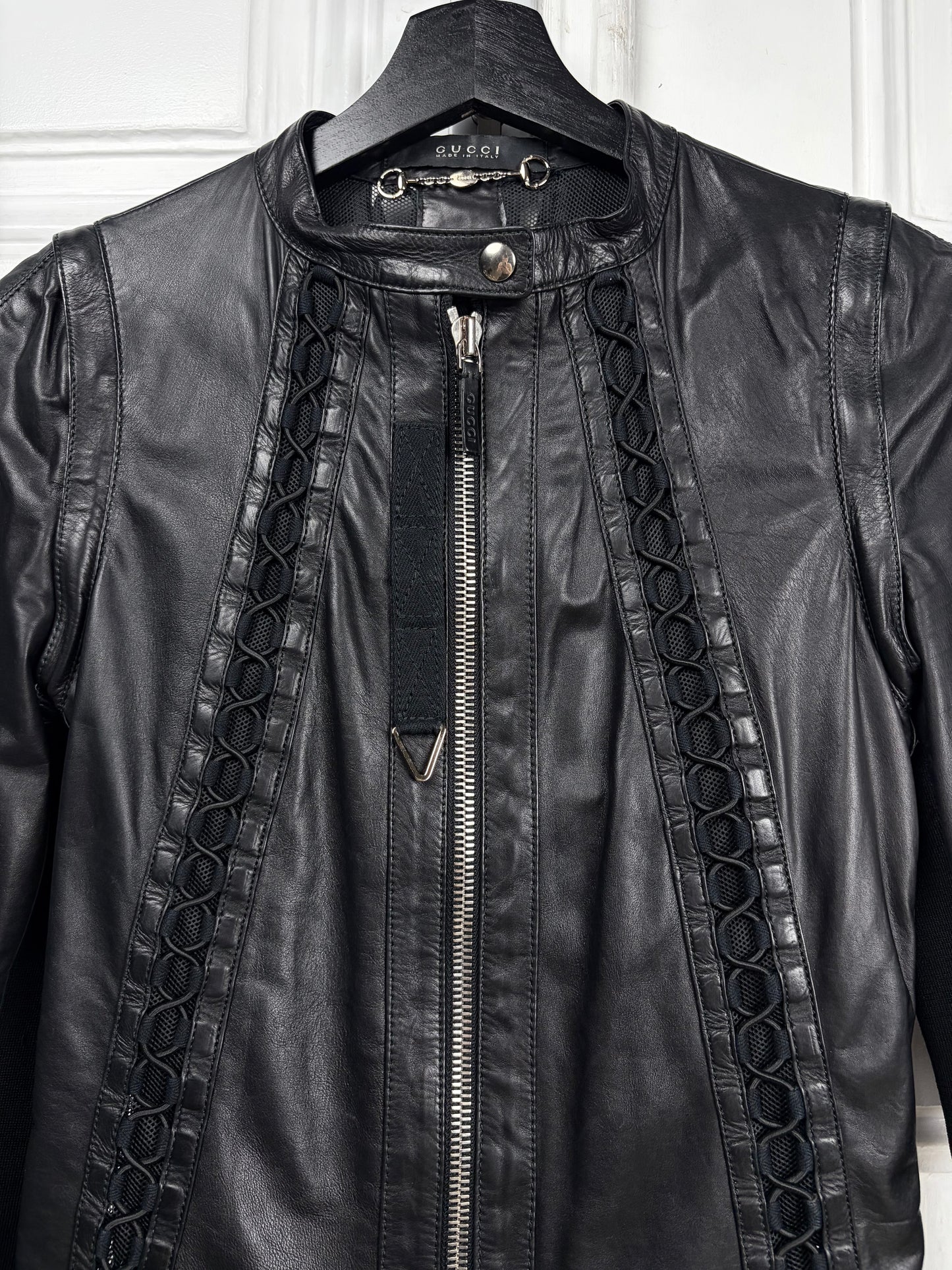 Gucci SS10 Braided leather jacket