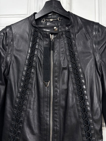 Gucci SS10 Braided leather jacket