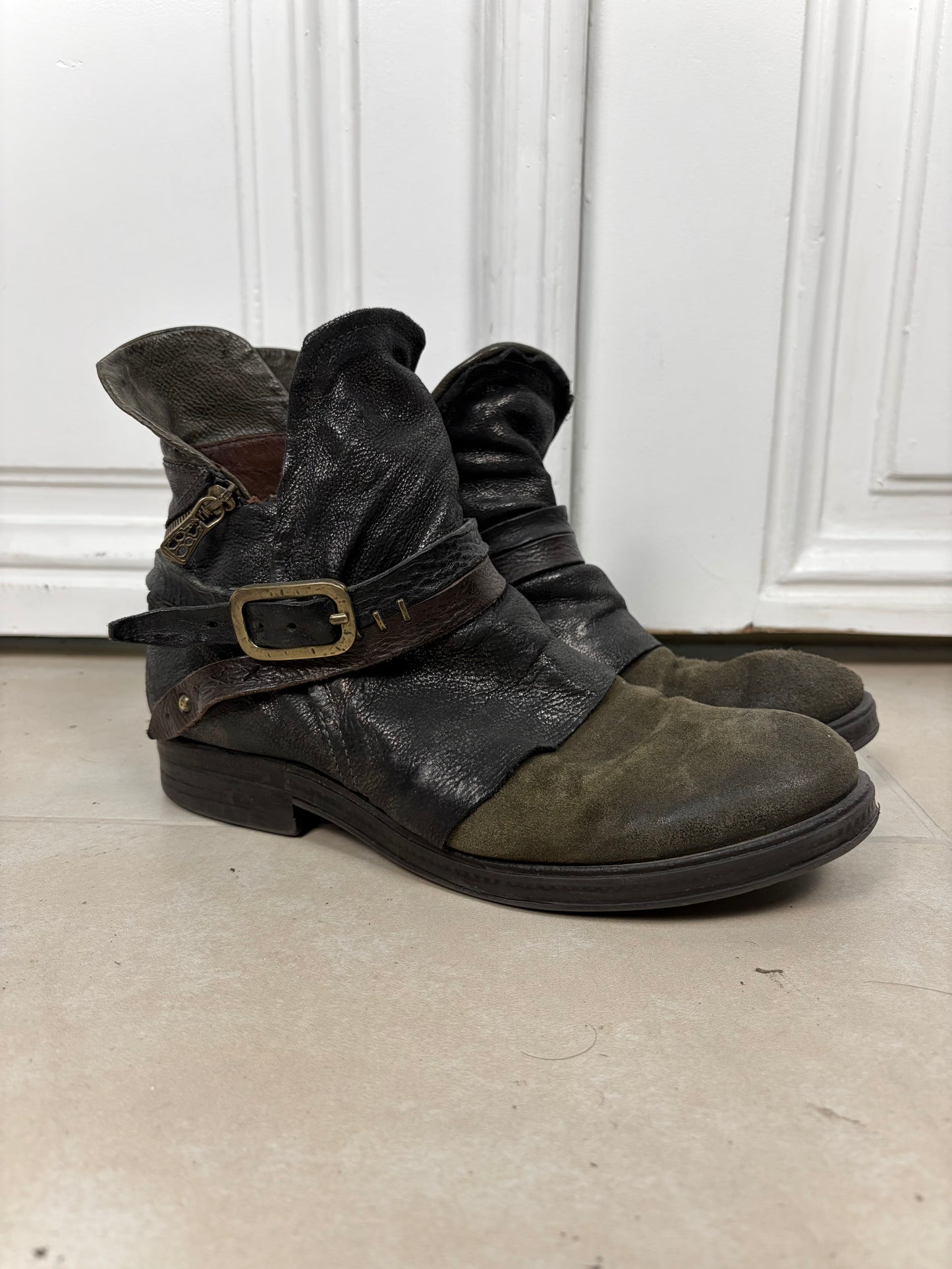 AS98 Gold Buckle Boots