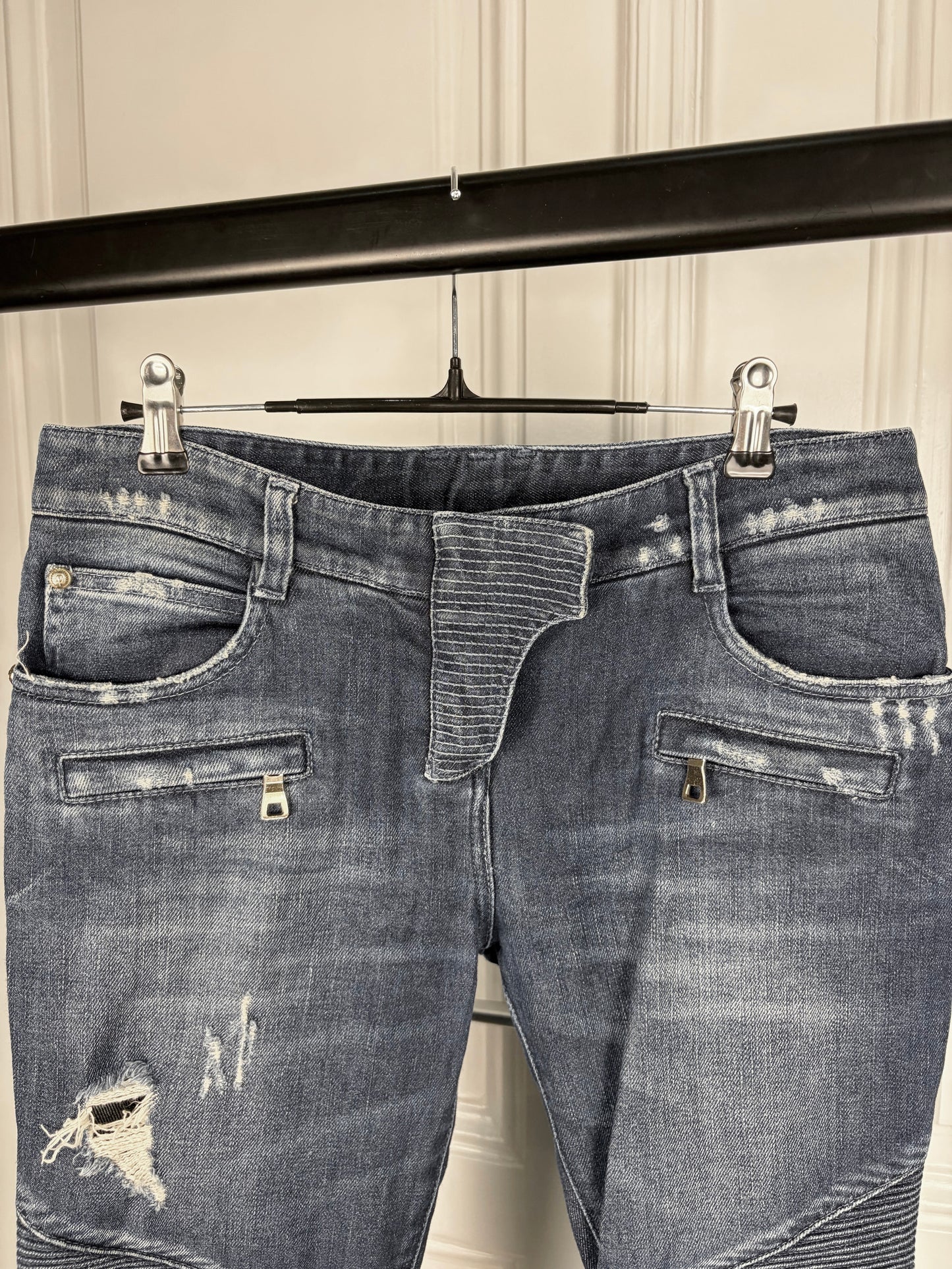 Balmain biker denim