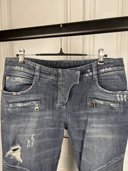 Balmain biker denim