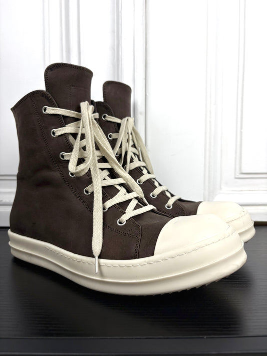 Rick Owens Suede Leather High Top Ramones