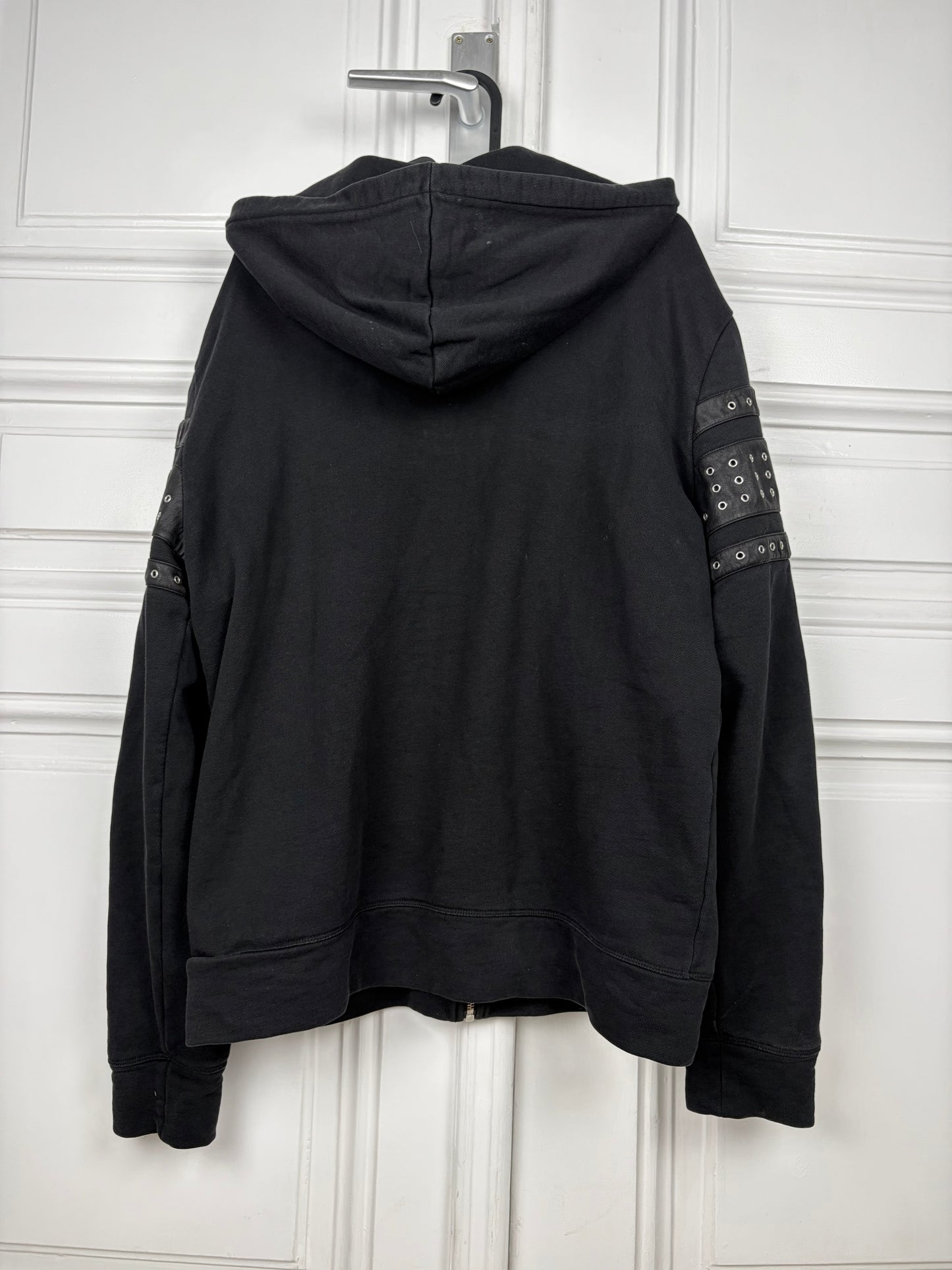 Just Cavalli Eyelet Leather Zip Hoodie