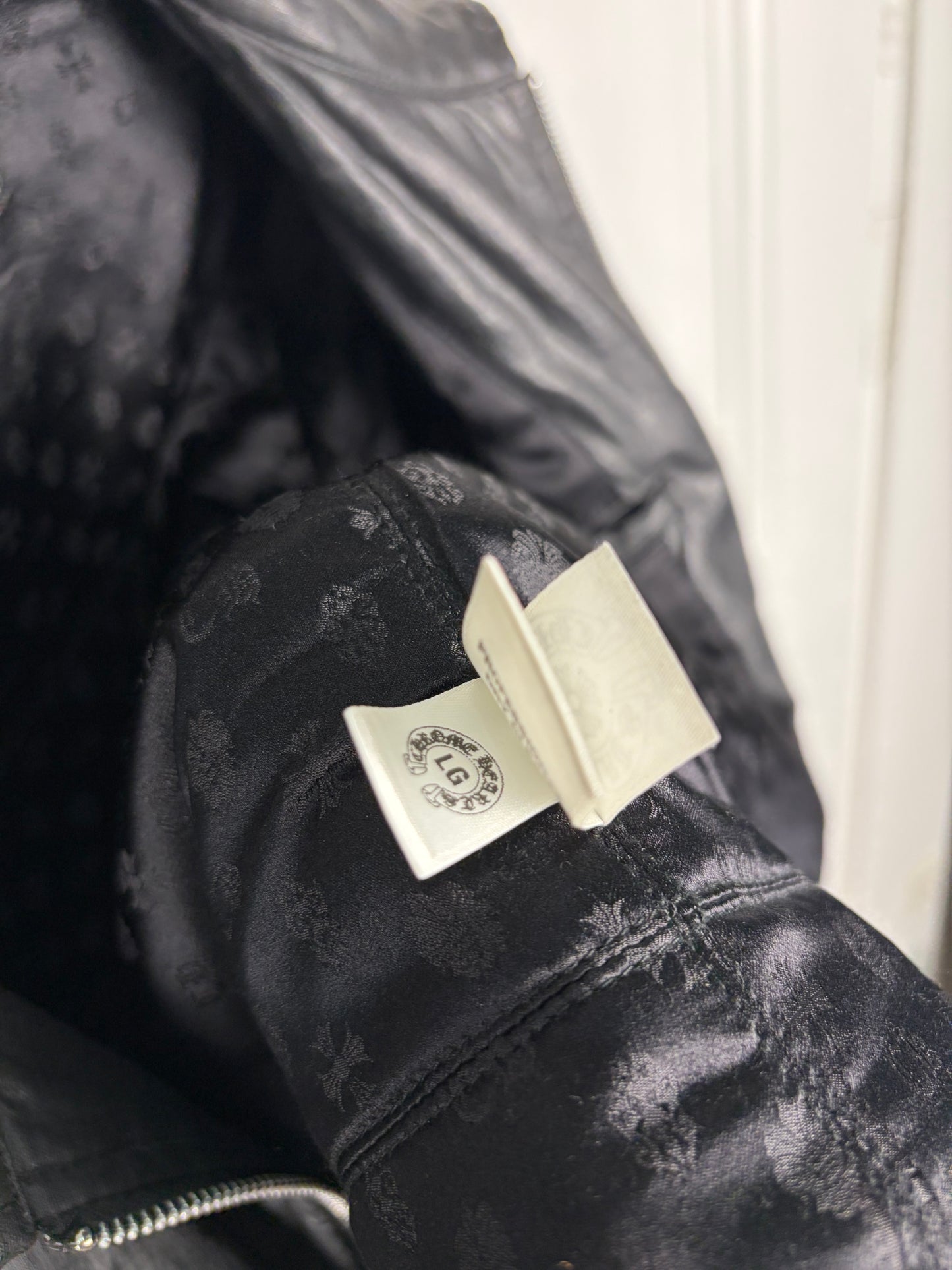 Chrome Hearts Fleur Waxed Carmalita Moto Jacket