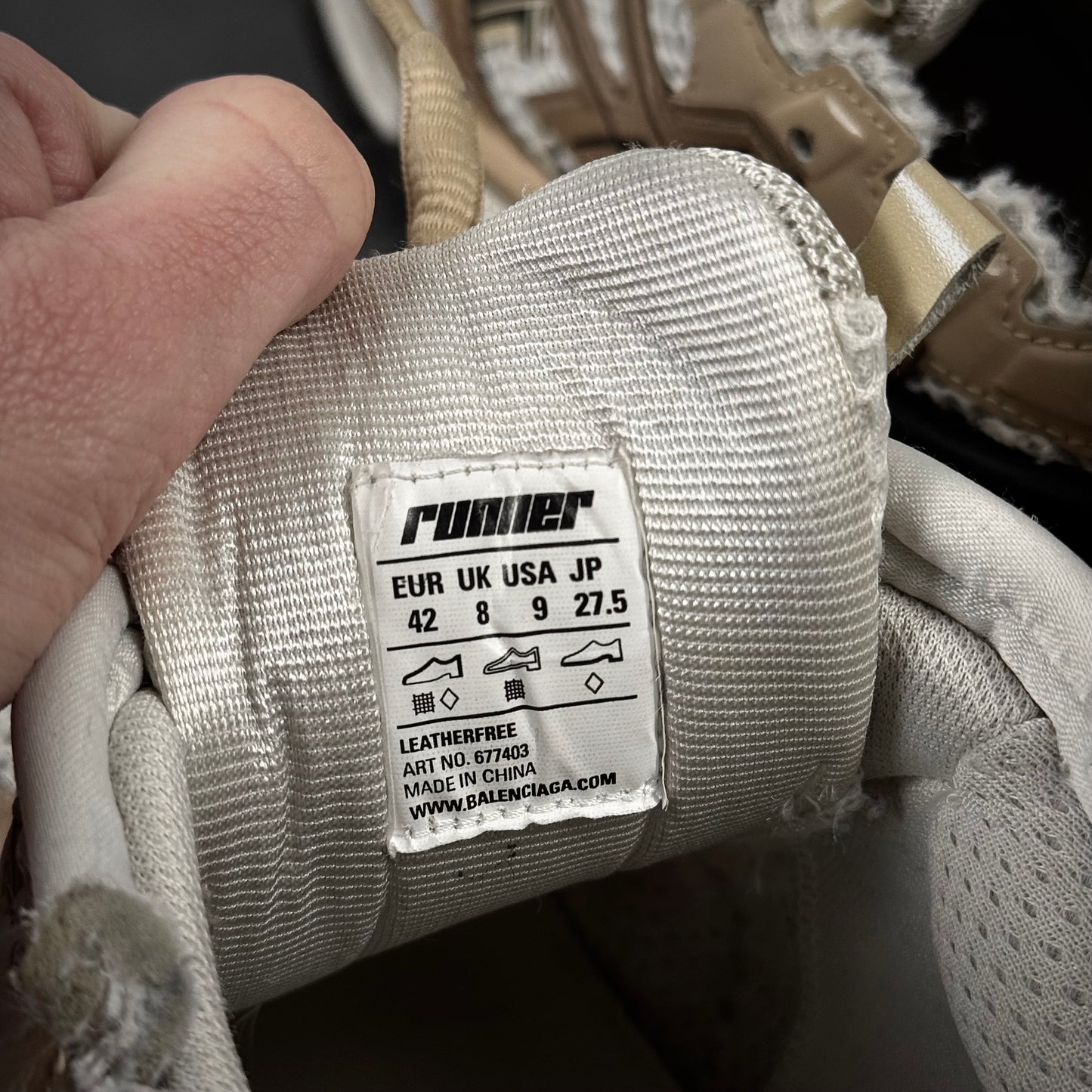 Balenciaga Beige Runner