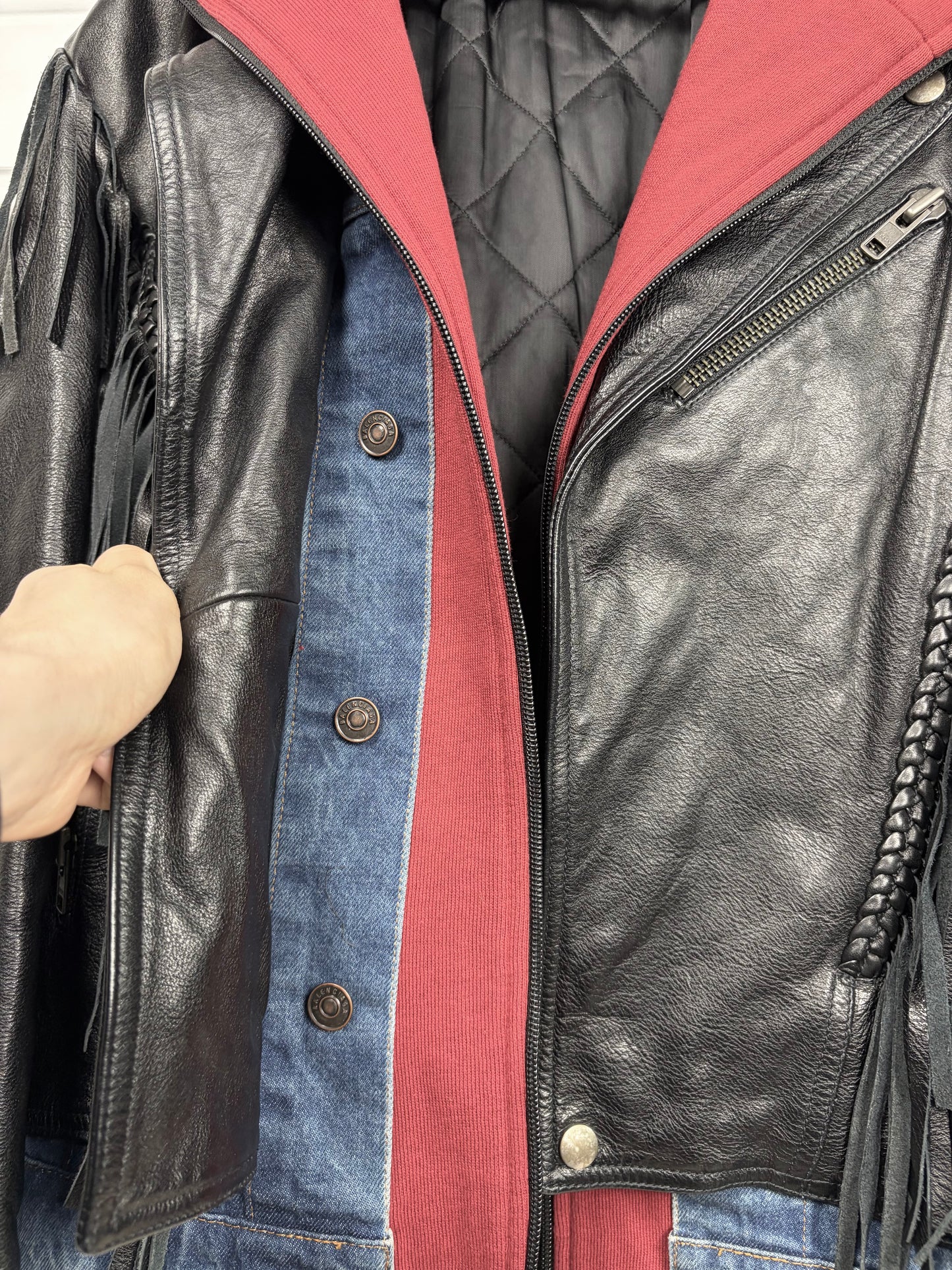 Balenciaga Multilayer Leather Jacket