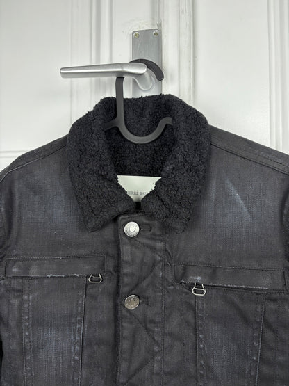 Balmain denim shearling jacket