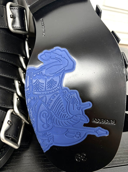 Burberry Multistrap Leather Buckle Boot