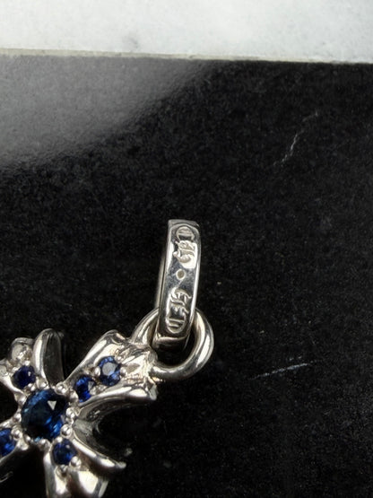 Chrome hearts 18k White Gold Babyfat Sapphire Pendant