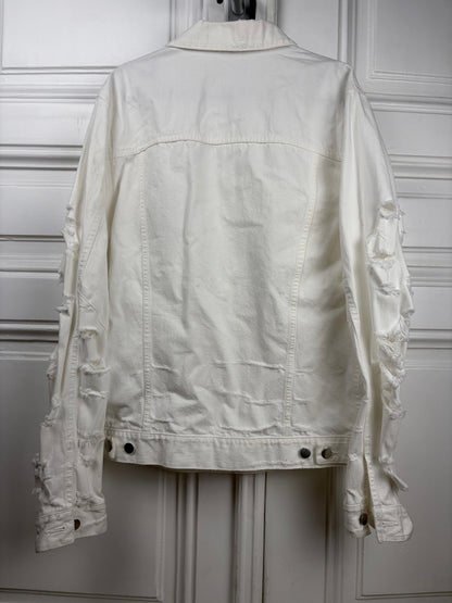 Balmain decarnin era slashed denim jacket