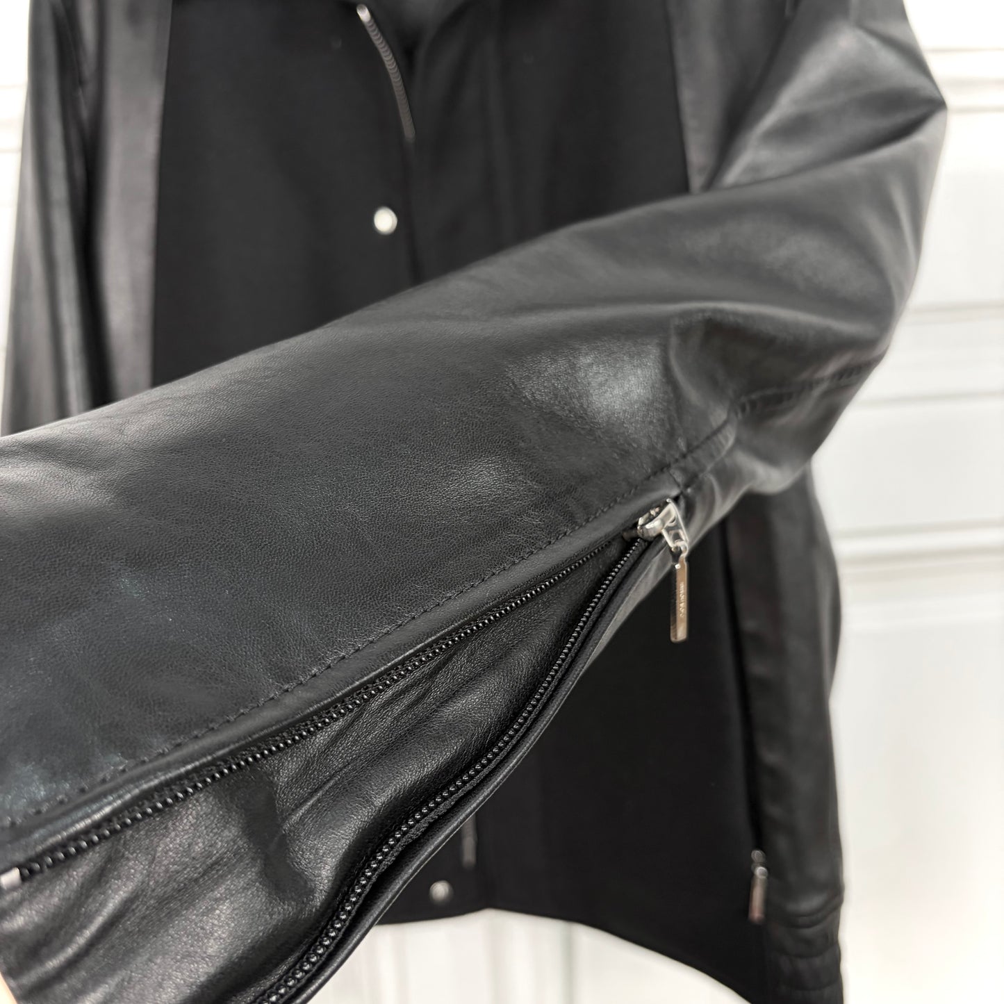 Dior Homme Wool Panel Leather Jacket