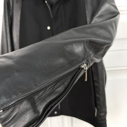 Dior Homme Wool Panel Leather Jacket