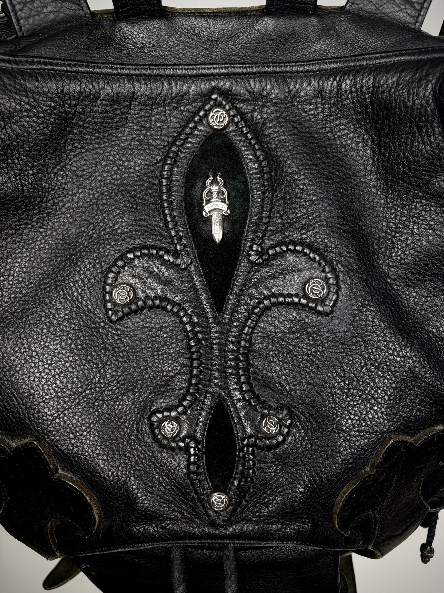 1/1 Chrome Hearts XL 5 Buckle Gunslinger Dagger Leather Backpack