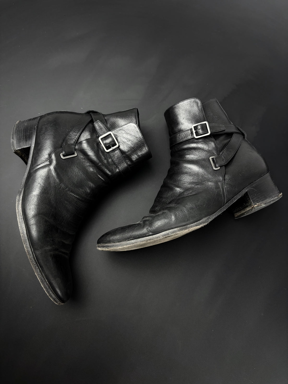 Saint Laurent Dorian Buckle Boots