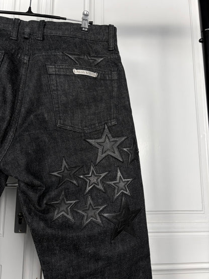 chrome hearts le fleur star patch denim