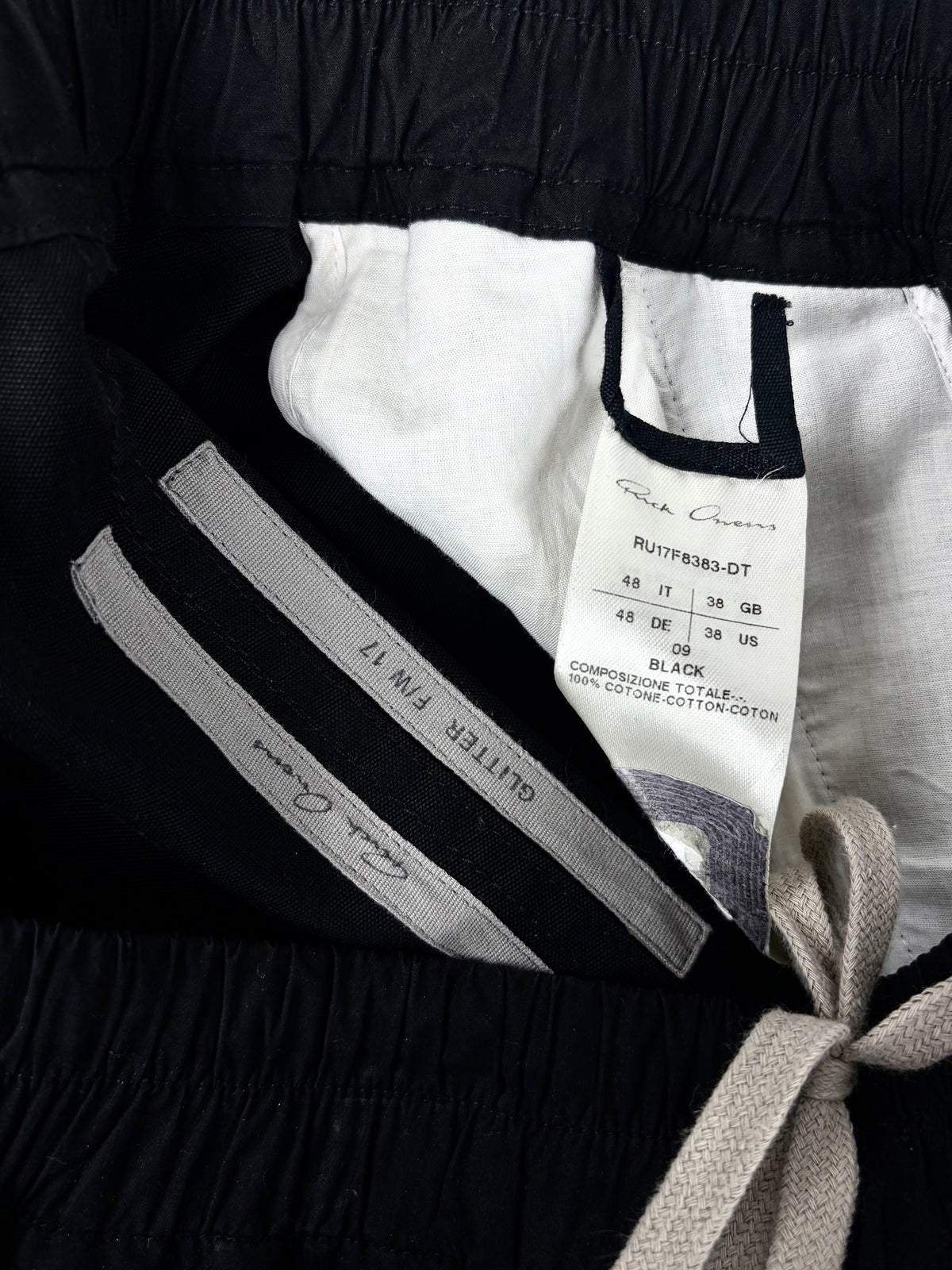 Rick Owens FW/17 Glitter Pod Shorts