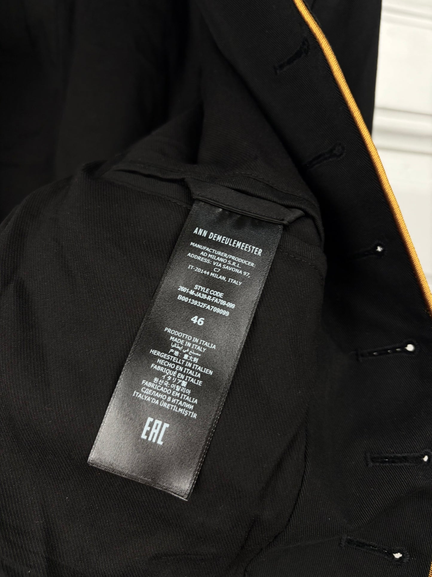 Ann Demeulemeester Napoleon Jacke