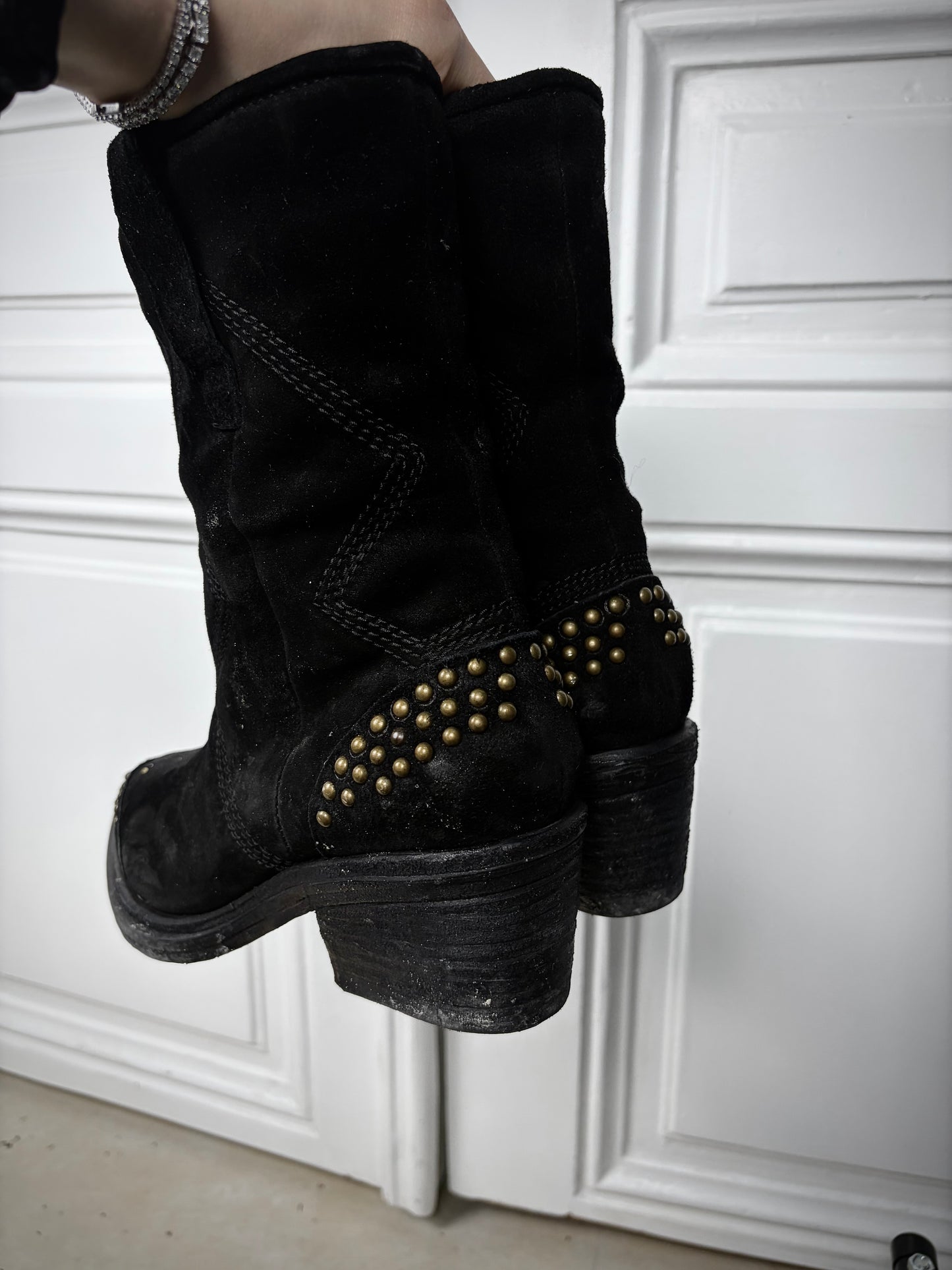AS98 Suede Cowboy Boots
