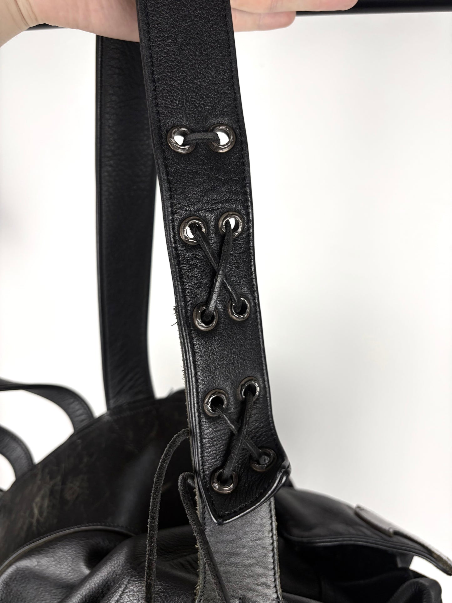 1/1 Chrome Hearts XL 5 Buckle Gunslinger Dagger Leather Backpack