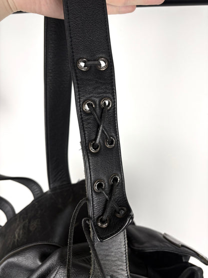 1/1 Chrome Hearts XL 5 Buckle Gunslinger Dagger Leather Backpack