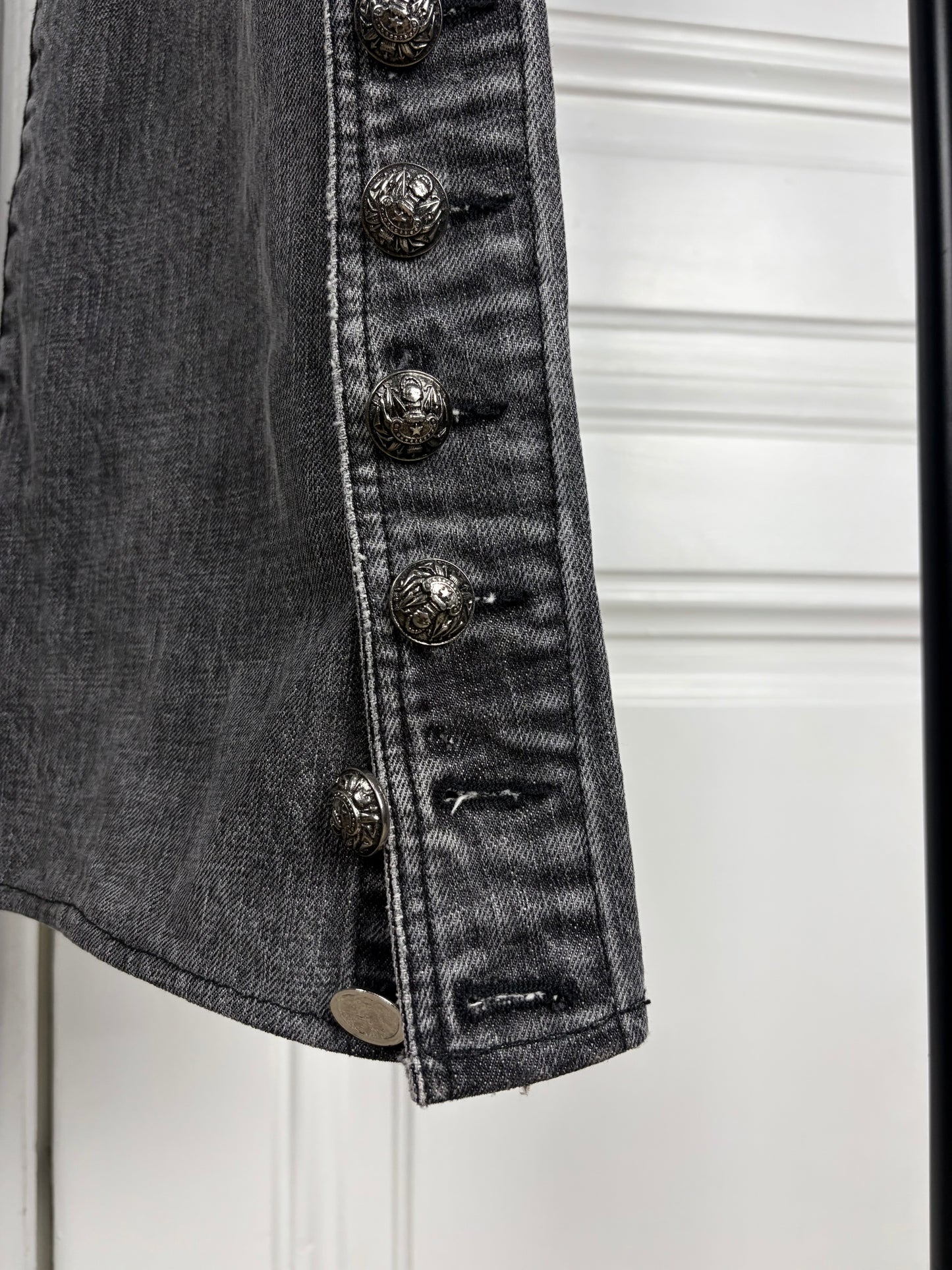 Balmain AW10 flared napoleon denim