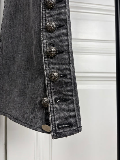 Balmain AW10 flared napoleon denim