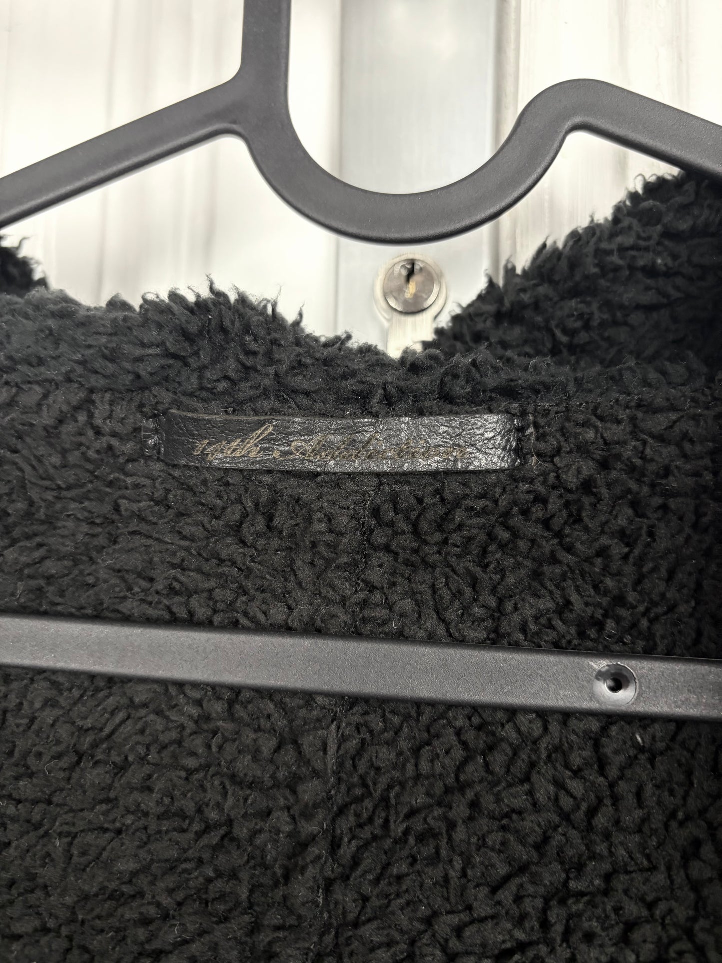 14th addiction hooded Sheep Skin leather jacket