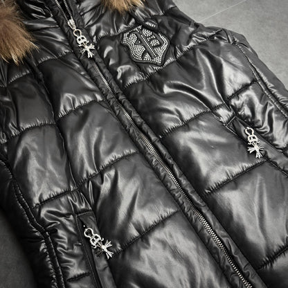 Philipp plein waxed puffer vest
