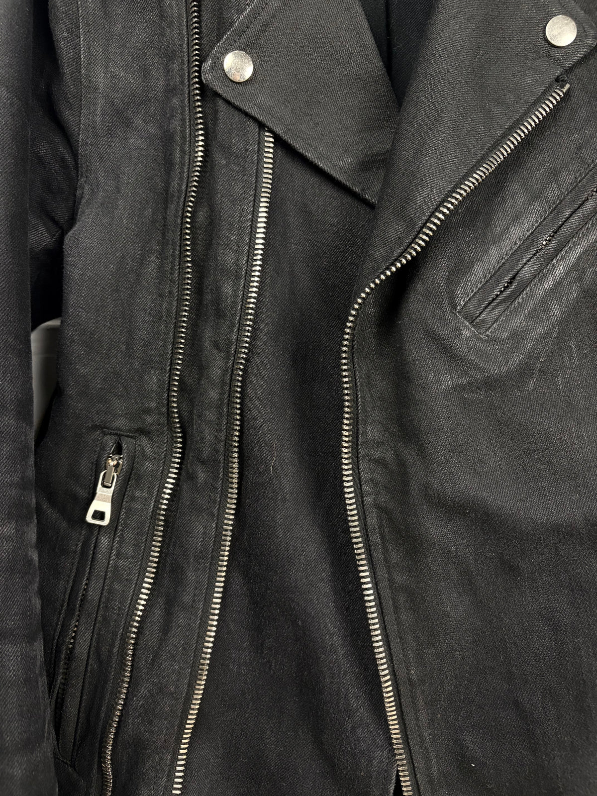 Balmain decarnin denim biker jacket