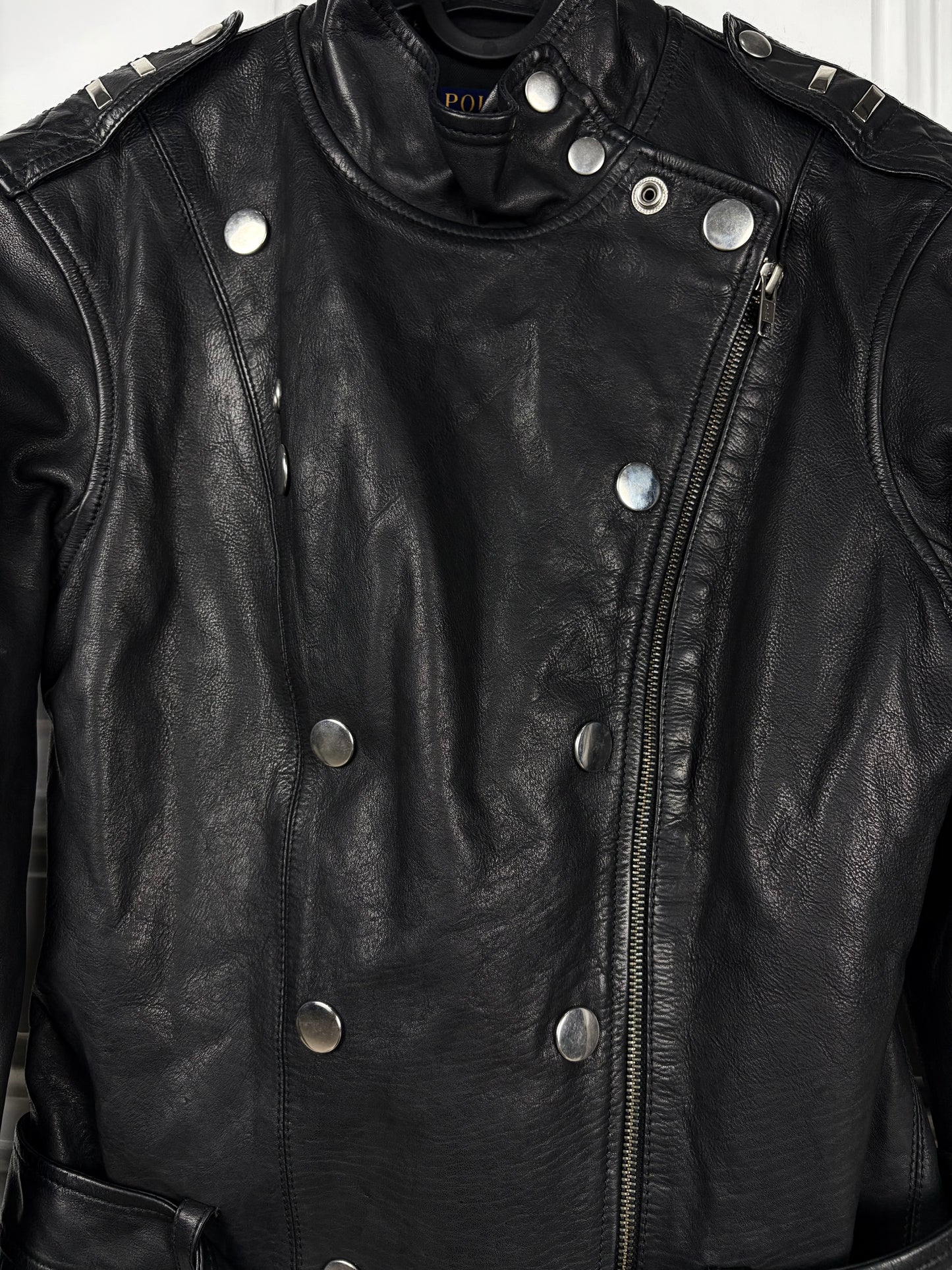 Ralph Lauren Sample Leather Napoleon Jacket