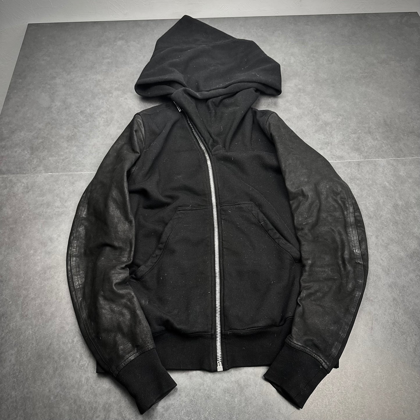 Rick Owens 2016 Leather „Mountain“ Hoodie