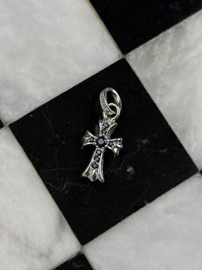 Chrome hearts 18k White Gold Babyfat Sapphire Pendant