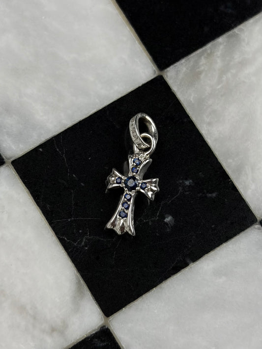 Chrome hearts 18k White Gold Babyfat Sapphire Pendant
