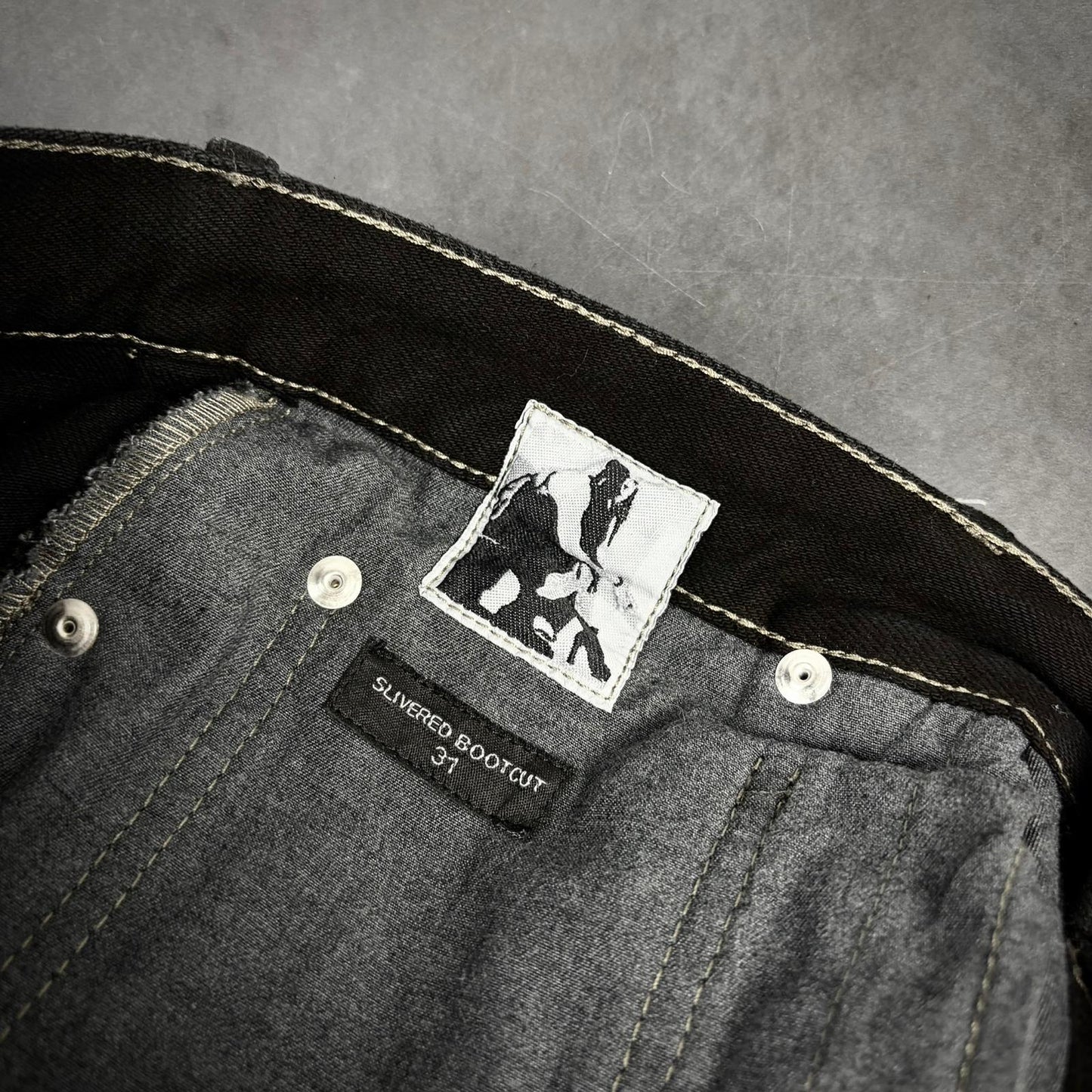 Rick owens silvered bootcut sample denim