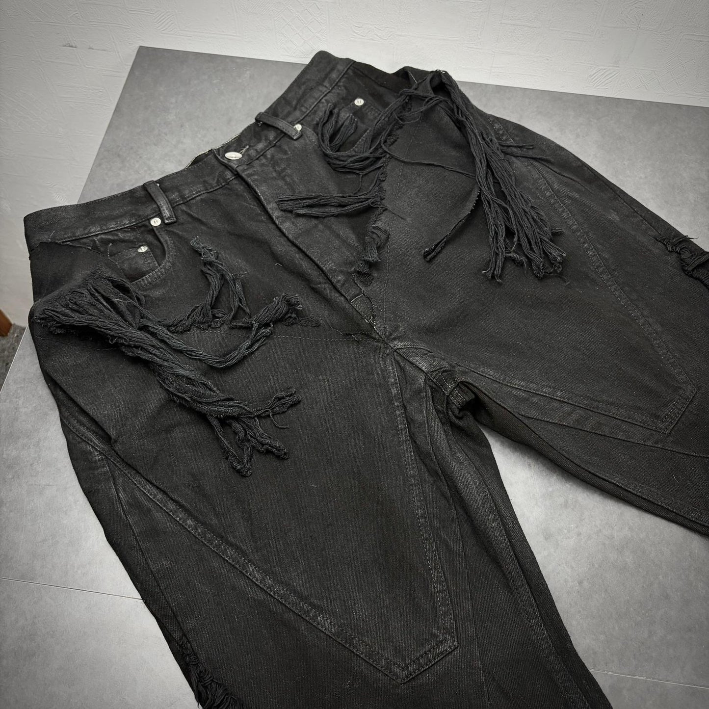 Rick owens silvered bootcut sample denim