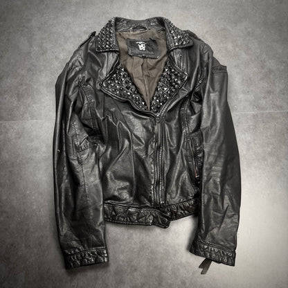Tigha Studdet Leather Biker Jacket