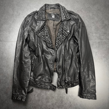 Tigha Studdet Leather Biker Jacket