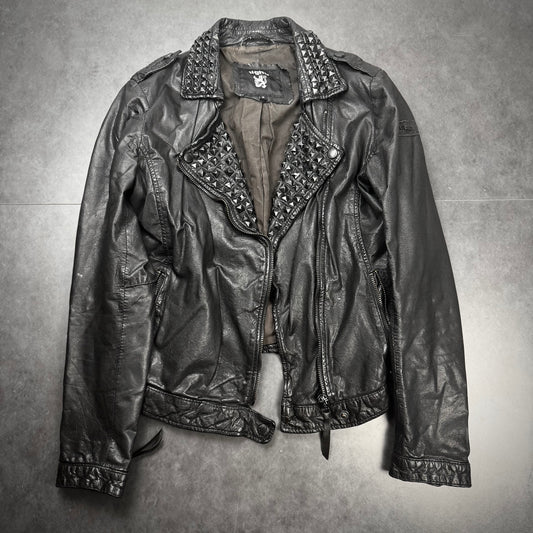 Tigha Studdet Leather Biker Jacket