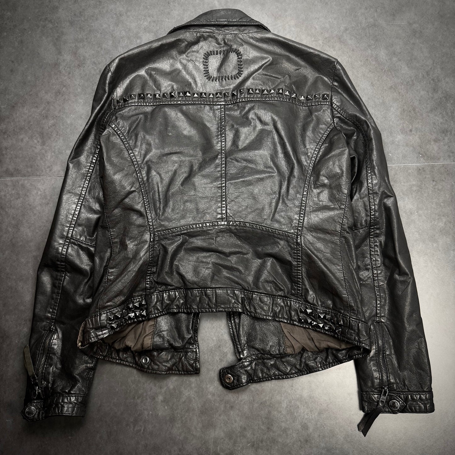 Tigha Studdet Leather Biker Jacket