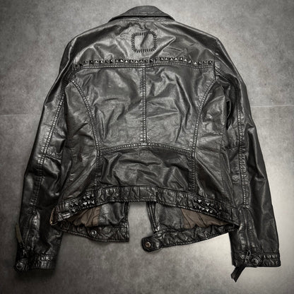 Tigha Studdet Leather Biker Jacket