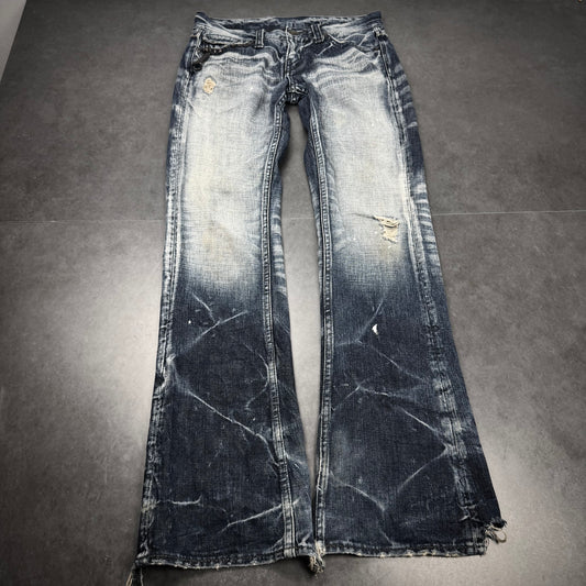 Vintage Flared Studded Japanese Denim